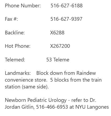 Manhasset Office ext 2